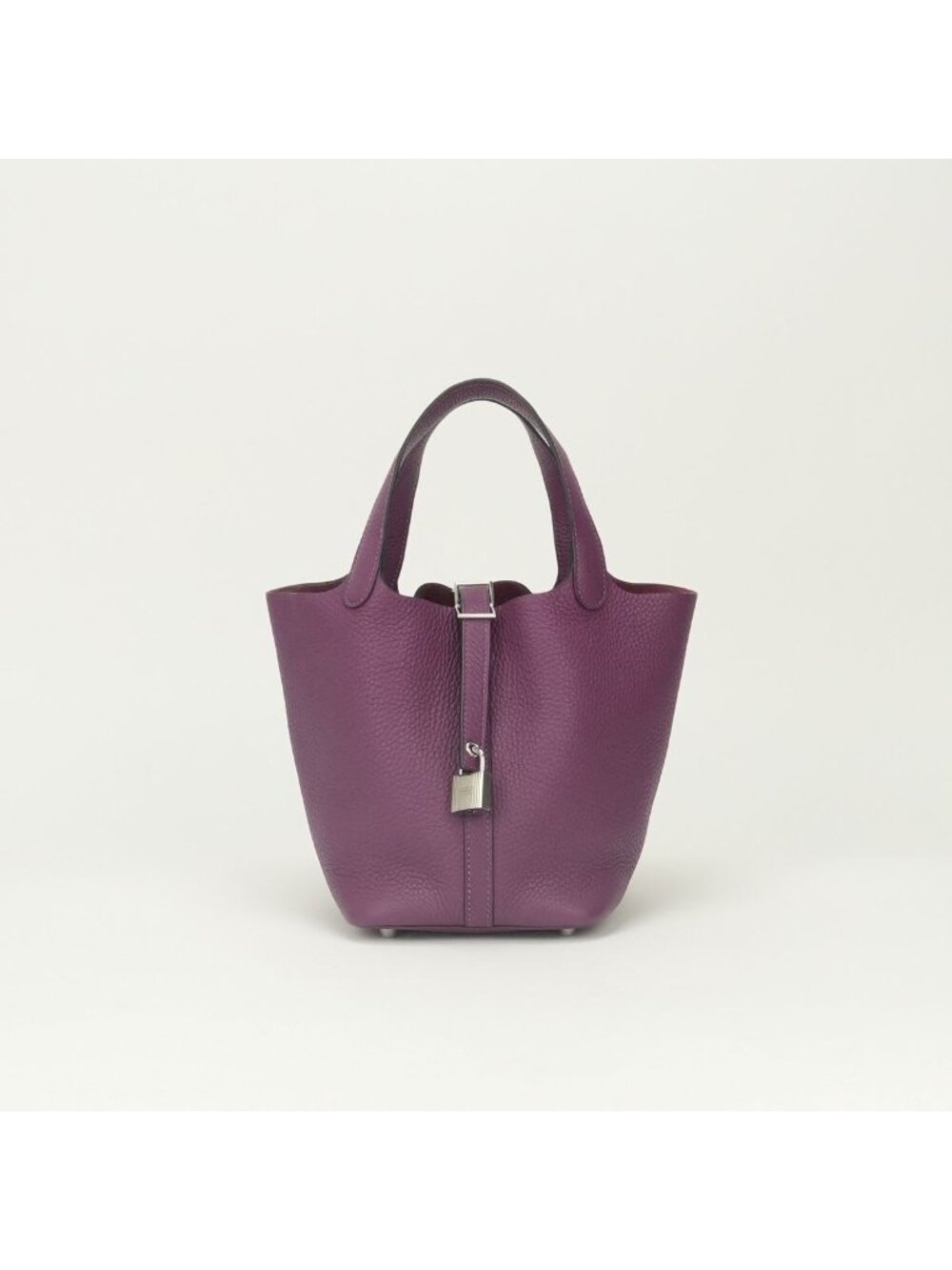 Hermes Picotin Lock PM 18 PM Tote Bag Taurillon Clemence Tosca Pink Silver